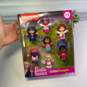 Fisher-Price Little People Barbie You Can Be Anything Figure Pack, 7-Piece NEW